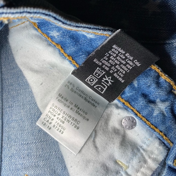 Big Star Remy Low Rise Star Denim Shorts - Picture 6 of 7